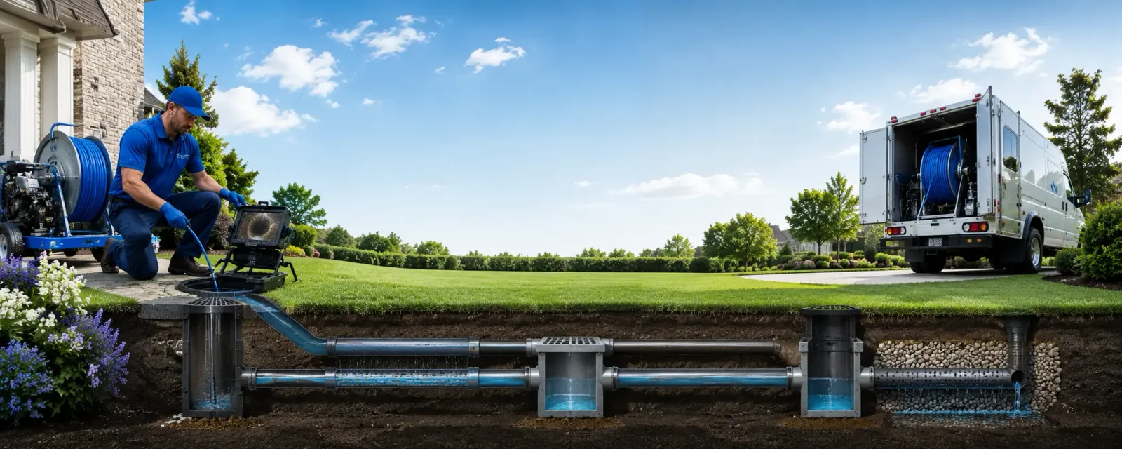 Outdoor drain cleaning information for Printer, KY